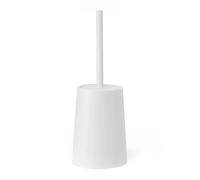 Porta scopino bianco crema da appoggio design tondo in plastica Pop