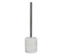 Trade Shop - Porta Scopino con Scopettino WC Bagno Effetto Marmo Bianco Accessorio Arredo 87832 -