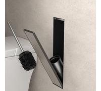 Porta scopino da incasso in acciaio inox 304, design invisibile con chiusura elastica, salvaspazio, per rinnovare bagno e hotel