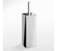 Porta scopino da Muro co Attacco a baionetta quadrato attacco a baionetta in Ottone OMBRA 8x8xh34 cm in finitura cromo lucido AISI 304 cromo