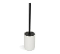 PORTA SCOPINO DA TERRA BICCHIERE SCOPINO WC TOILETTE SET BAGNO BIANCO CHLOE