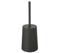 Porta scopino wc da appoggio in plastica grigia dal design tondo