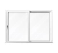 Porta scorrevole 3 metri, PVC, aluplast Ideal 4000, bianco, 3000x1635 mm, 2 ante, ribalta-scorrimento parallelo a sinistra (PSK)