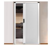 Porta scorrevole a fisarmonica da 203,2 cm, divisorio pieghevole a nido d'ape per bagno/camera da letto, binario ultra basso da 0,8 cm, cancello per la privacy, facile da installare, soluzione