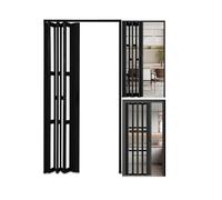 Porta scorrevole a fisarmonica per interni, installazione senza trapano, perfetta per camere da letto e uffici, misura regolabile 134,6 x 203 cm, migliora il tuo spazio!