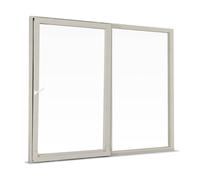 Porta scorrevole a ribalta, effetto legno crema, PVC, aluplast IDEAL 4000, 1510x1635 mm, 2 ante, ribalta-scorrimento parallelo a sinistra (PSK)