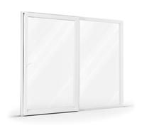Porta scorrevole a ribalta, PVC, aluplast IDEAL 4000, bianco, 1510x1635 mm, 2 ante, ribalta-scorrimento parallelo a sinistra (PSK)