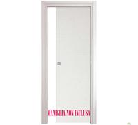 PORTA SCORREVOLE CIECA LISCIA MICROTEC BIANCO FRASSINATO 210x90 CM INTERNO