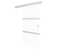 Porta scorrevole con chiusura soft-close ESG in vetro e alluminio 90x205 cm