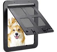 Porta scorrevole di sicurezza automatica for animali domestici, con sportello magnetico, for auto, cancelletto for serratura a 4 vie per gatti e cani(Black,24X29cm)