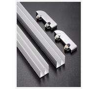 Porta scorrevole di vetro acrilico con la doppia pista e gli accessori di alluminio della ruota per l'armadietto di esposizione, sistema scorrevole durevole