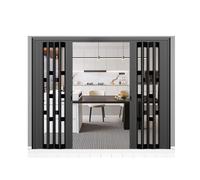 Porta Scorrevole for Interni/esterni Porta Pieghevole A Soffietto for Armadio E Bagno Design Scorrevole Senza Fori, Telaio In Alluminio(WxH 21x80in(53.5x203cm))