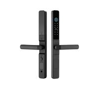Porta scorrevole in alluminio con password e scheda di lucchetto intelligente impermeabile con impronta digitale tramite APP Wi-Fi for esterni, tira e spingi(D)