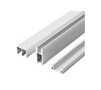 Porta scorrevole in vetro da 5-8 mm, binario a tre pezzi, for vetrina, binario scorrevole, accessori for porte scorrevoli, adatti for armadi e librerie(Silver,90cm)
