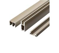 Porta scorrevole in vetro da 5-8 mm, binario a tre pezzi, for vetrina, binario scorrevole, accessori for porte scorrevoli, adatti for armadi e librerie(Gold,200cm)