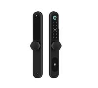 Porta Scorrevole In Vetro For Patio In Alluminio Smart Lock Tuya App Maniglia Tastiera Impronta Digitale Serratura Elettronica Con Doppi Ganci Da Infilare(Round-01,22 240 5085)