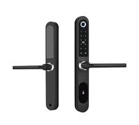 Porta Scorrevole In Vetro For Patio In Alluminio Smart Lock Tuya App Maniglia Tastiera Impronta Digitale Serratura Elettronica Con Doppi Ganci Da Infilare(Straight-01,22 240 6085)