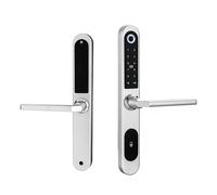 Porta Scorrevole In Vetro For Patio In Alluminio Smart Lock Tuya App Maniglia Tastiera Impronta Digitale Serratura Elettronica Con Doppi Ganci Da Infilare(Straight,22 240 5085)