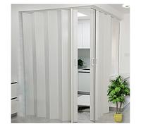 Porta scorrevole interna bifold con guida superiore per soluzioni salvaspazio in armadi, docce e spazi commerciali