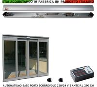 PORTA SCORREVOLE KIT AUTOMATISMO PORTA ESISTENTE PASSAGGIO 290 CM 220/24V 2 ANTE