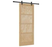 Porta Scorrevole ORKDAL 86 x 211 cm Legno d'Ingegneria e Acciaio al | Uso interno, guida superiore, slittamento laterale, kit hardware incluso, panno asciutto