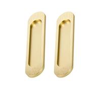 Porta scorrevole ovale autoadesiva, Ruspela 150mm/6" Maniglie da Incasso, rettangolari da incasso, 2 pezzi, maniglia libera con adesivi di montaggio per porte di fienile, finestre, armadi