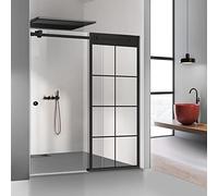 Porta scorrevole per doccia, 150 x 205 cm, in vetro trasparente, nano-rivestito, sabbiato, lato destro, adatta per modelli da 140/150/160/170/180 cm, per bagno moderno
