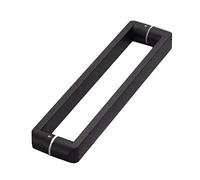 Porta scorrevole per fienile, resistente, con maniglia su entrambi i lati, recinzione quadrata per grande schermo, terrazza, patio, veranda, soluzione durevole per la privacy all'aperto (nero, 94 cm)
