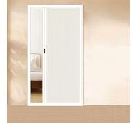 Porta scorrevole personalizzabile a fisarmonica, divisore per interni con telaio in alluminio e tessuto cellulare, cancelletto pieghevole retrattile per camera da letto/bagno/soggiorno, bianco
