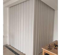 Porta scorrevole pieghevole a forma di L con maniglia, divisorio temporaneo in vinile PVC per armadio, armadio, sala da pranzo, porta della privacy, senza binario inferiore