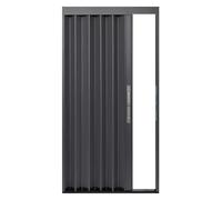 Porta Scorrevole Pieghevole Alta Con Serratura, Porta A Soffietto In Alluminio/porta Interna Retrattile For Balcone/lavanderia, Pannelli Scorrevoli Divisori Temporanei(Black,54x80in(136x203cm))