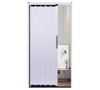 Porta Scorrevole Pieghevole Alta Con Serratura, Porta A Soffietto In Alluminio/porta Interna Retrattile For Balcone/lavanderia, Pannelli Scorrevoli Divisori Temporanei(White,38x40in(96x101cm))