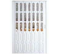 Porta scorrevole pieghevole in PVC e acrilico multi formato (24 177,8 cm) per cucina, dispensa, camera da letto, bagno, ufficio, elegante soluzione per porte interne multifold bianche