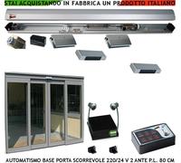 PORTA SCORREVOLE SCRIGNO PAS 80 CM 220/24 V 2 PINZE X PORTE 2 RADAR SICUR SBLOCC