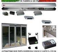 PORTA SCORREVOLE SCRIGNO PASS 210 CM 220/24V 2 PINZE 2 RADAR SICUR SBLOCCO ABBAT