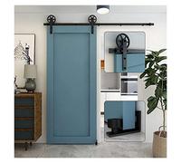 Porta scorrevole stile fienile, Sliding Barn Porta Hardware Kit Barn Porta Guida for pavimenti pesanti Robusta robusta Porta scorrevole Traccia Adatto Max 42 "Porta larga(3.04M 10FT)