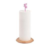 Porta Scottex da Cucina Carino | Portarotolo Rosa con Coniglio e Base in Legno | Porta Rotolo da Tavolo per Cucina & Cameretta
