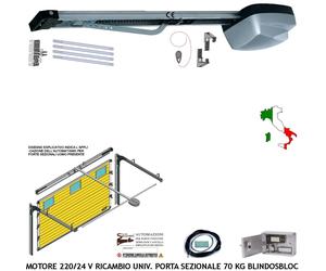 Porta Sezionale Kit Automatismo 70Kg Scomparsa Televisori Mobili 230/24 V Chiave