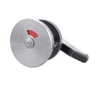 Porta sicura del bagno con privacy indica la finitura argento con miglioramenti di sicurezza per la privacy del bagno maniglia