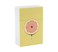Porta sigarette a forma di pompelmo, portatile, impermeabile, in plastica, di dimensioni normali, tascabile, con apertura a ribalta, per uomo e donna.
