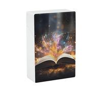Porta sigarette - Apri libro e accendi scatola di sigarette antiurto impermeabile in plastica rigida Porta sigarette elegante porta accendino Regalo per uomo/donna