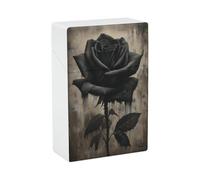 Porta sigarette Black Rose Dark Art in plastica, porta sigarette tascabile con chiusura a scatto