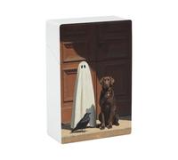 Porta sigarette Chocolate Dog Black Crow White Ghost in plastica, tascabile, a ribalta