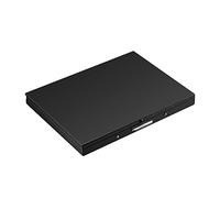 Porta sigarette extra sottile in acciaio inox per 100 mm, nero (piatto))