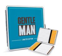 Porta Sigarette in Metallo e Similpelle per 20 Sigarette - Portasigarette Slim Tascabile - Custodia Rigida Antiurto e Antiumidità - Design Moderno - Idea Regalo Uomo e Donna