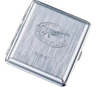 Porta Sigarette in Metallo per 20 Sigarette - Custodia Rigida Slim Tascabile - Portasigarette Resistente Antiurto - Design Elegante - Accessorio Unisex per Uso Quotidiano e Viaggi