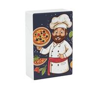 Porta sigarette in plastica a forma di pizza, impermeabile, per 20 sigarette formato King Size, resistente agli urti, accessorio per sigarette, per fumatori, donne e uomini.