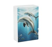 Porta sigarette in plastica Kiss Dolphin Tale, impermeabile, per 20 sigarette, formato King Size, resistente agli urti, accessorio per sigarette, per fumatori, donne e uomini.