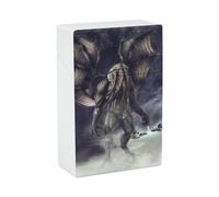 Porta sigarette portatile con scena notturna con il mostro di Cthulhu, custodia protettiva a portafoglio per uomini e donne