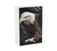 Porta sigarette portatile impermeabile, scatola per sigarette in plastica di dimensioni normali, porta sigarette tascabile con apertura a ribalta a forma di aquila per uomo e donna